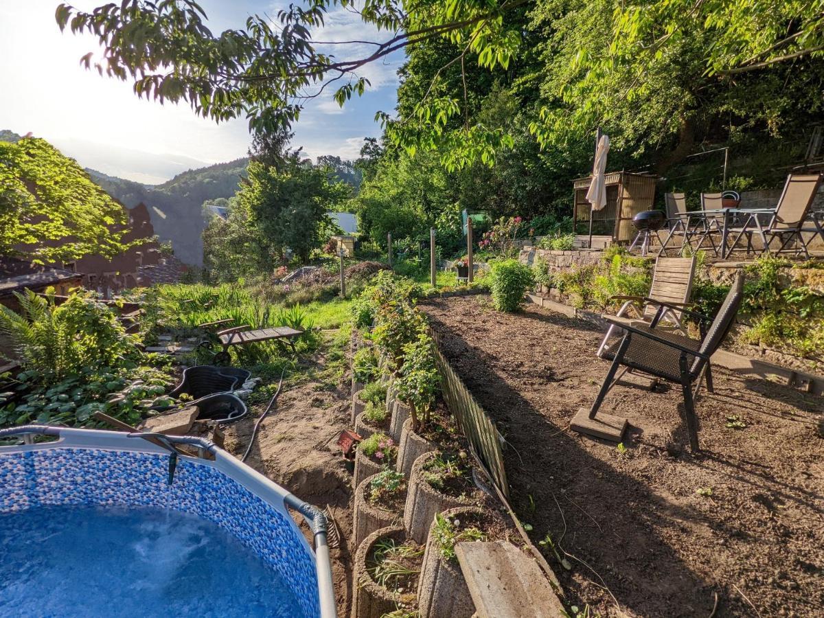 Urlaubsmagie - Bad Schandau Fusslaufig, Garten, Pool - R1 Rathmannsdorf Ngoại thất bức ảnh